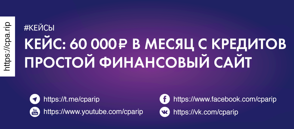 Кейс: Простой финансовый сайт с доходом 60 000 рублей в месяц