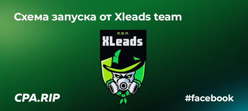 Схема запуска рекламы в Facebook от Xleads team из доклада с Kinza 2021