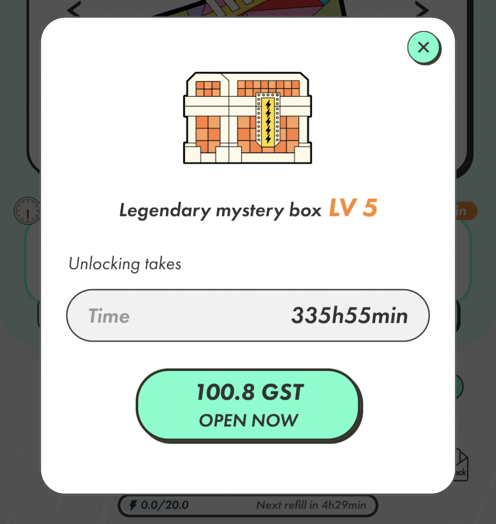 Cost to open mystery boxes : r/StepN