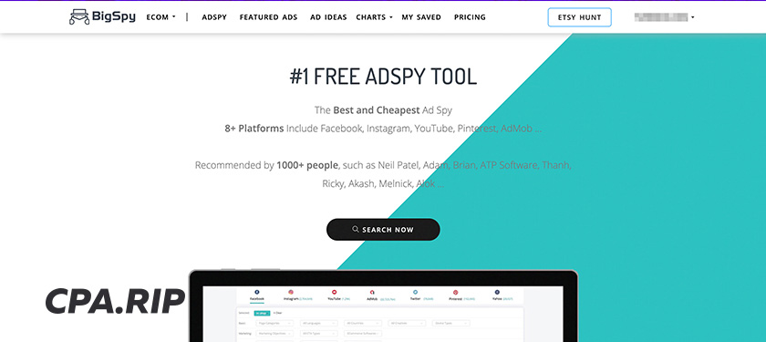 Guide to Big Spy Service for Facebook, TikTok, Google & Creatives Overview. How to Sign Up & Get Free Access?