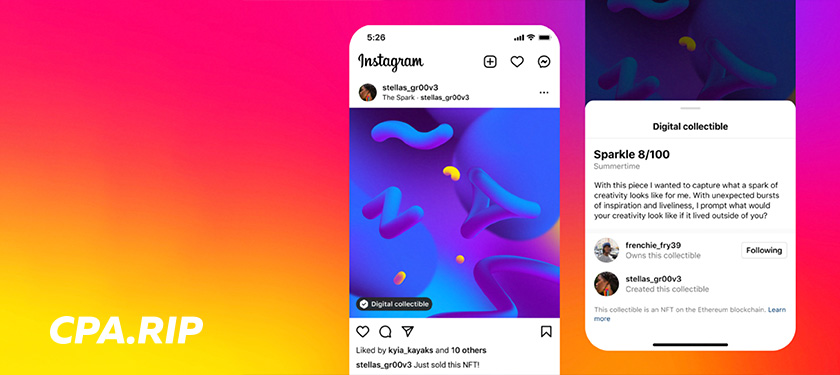Meta расширяет поддержку NFT в Instagram ещё в 100 странах