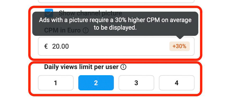 Обновления с аватарками каналов в Telegram Ads
