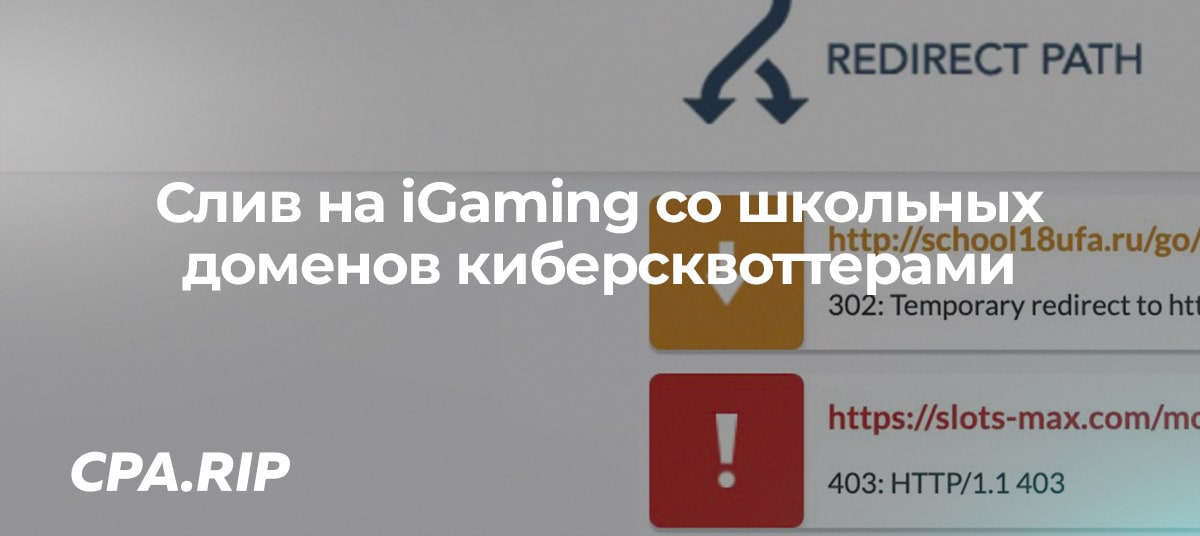Слив на iGaming со школьных доменов киберсквоттерами