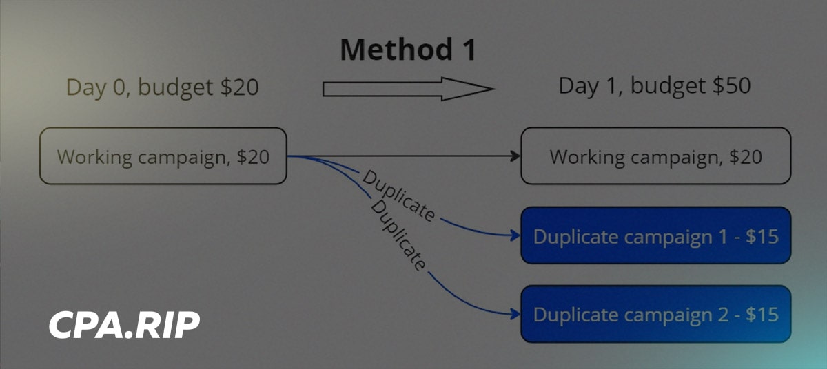 Scaling advertising campaigns on Facebook Ads