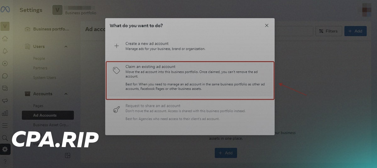 Transfer Facebook Ad Account to Business Manager