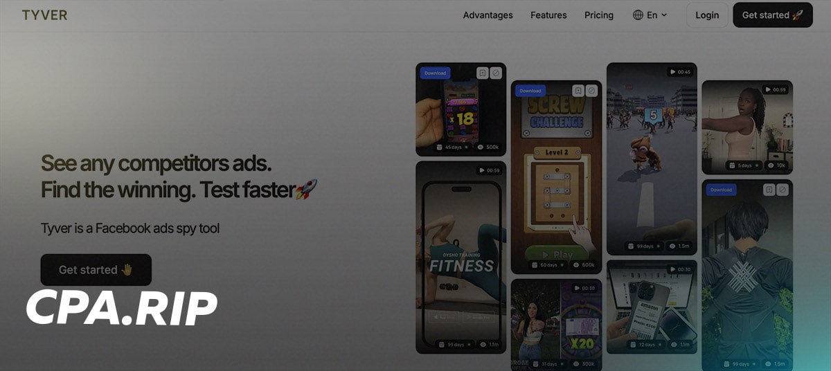 Review of Tyver – spy service for Facebook Ads