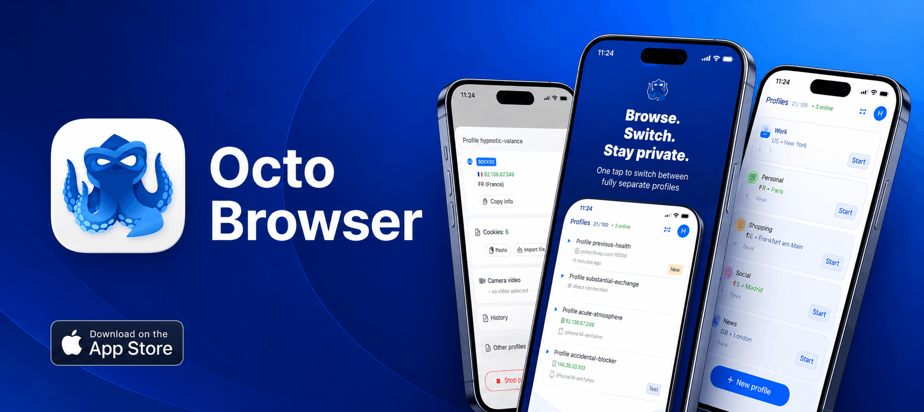 Review of Octo Browser, an antidetect browser for iOS