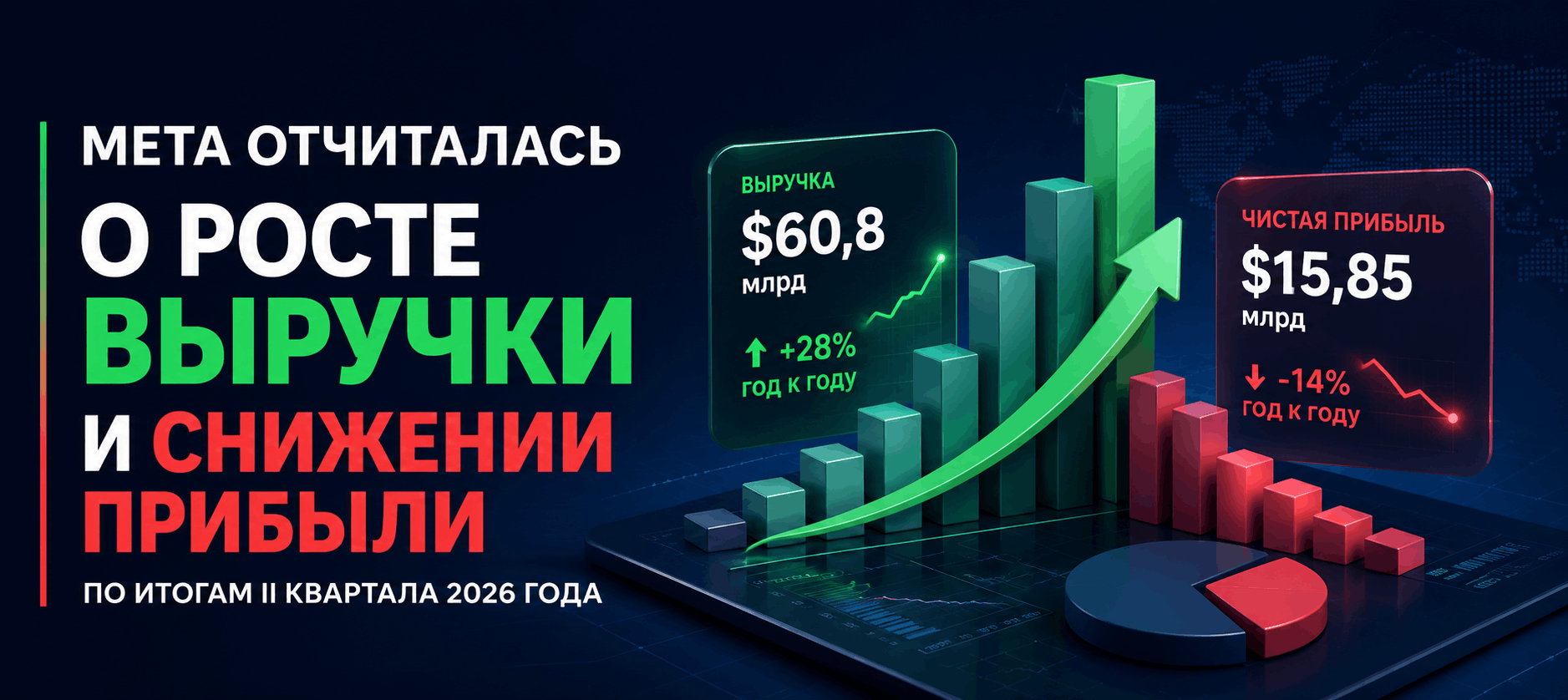 Meta отчиталась о росте выручки и снижении прибыли по итогам II квартала 2026 года