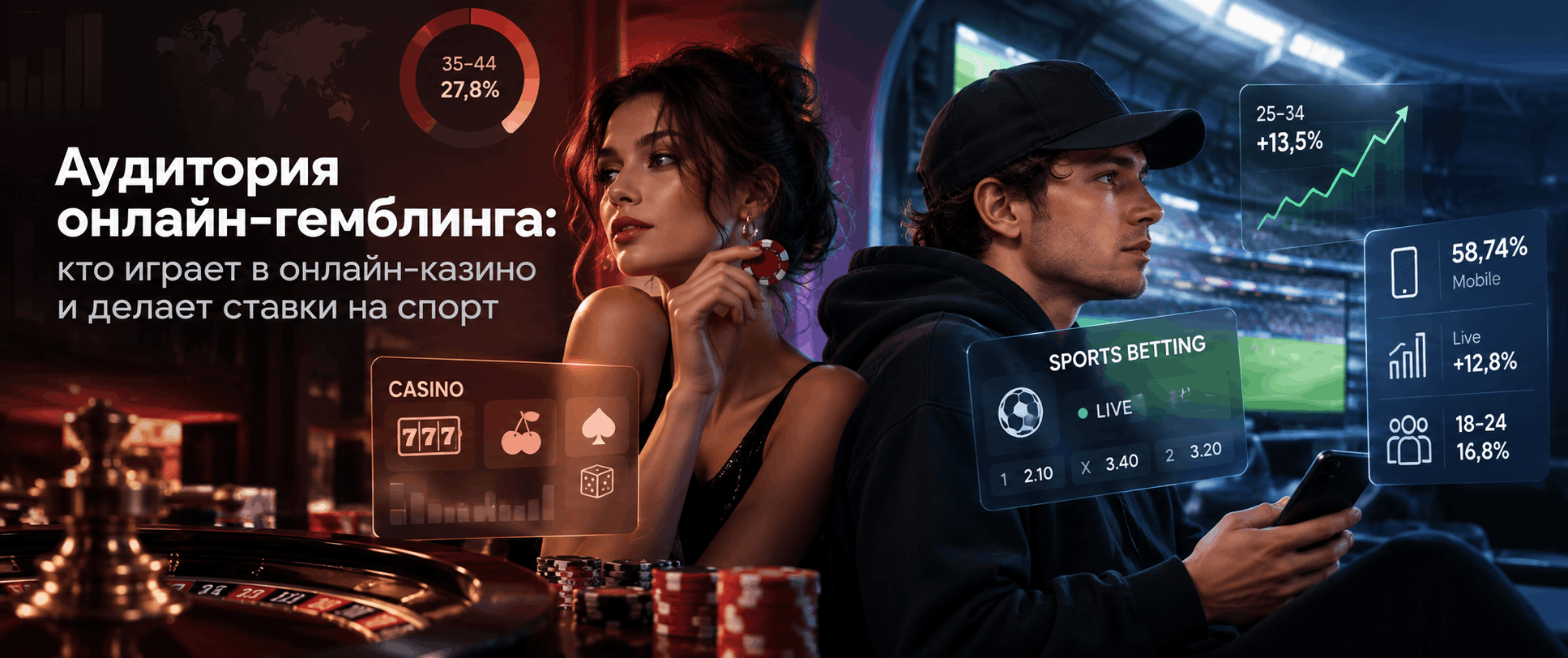 Аудитория iGaming: кто играет в онлайн-казино и делает ставки на спорт