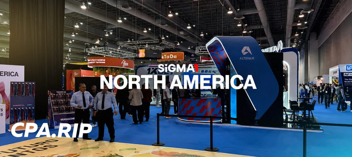 Photos of booths from the SiGMA North America 2026 conference